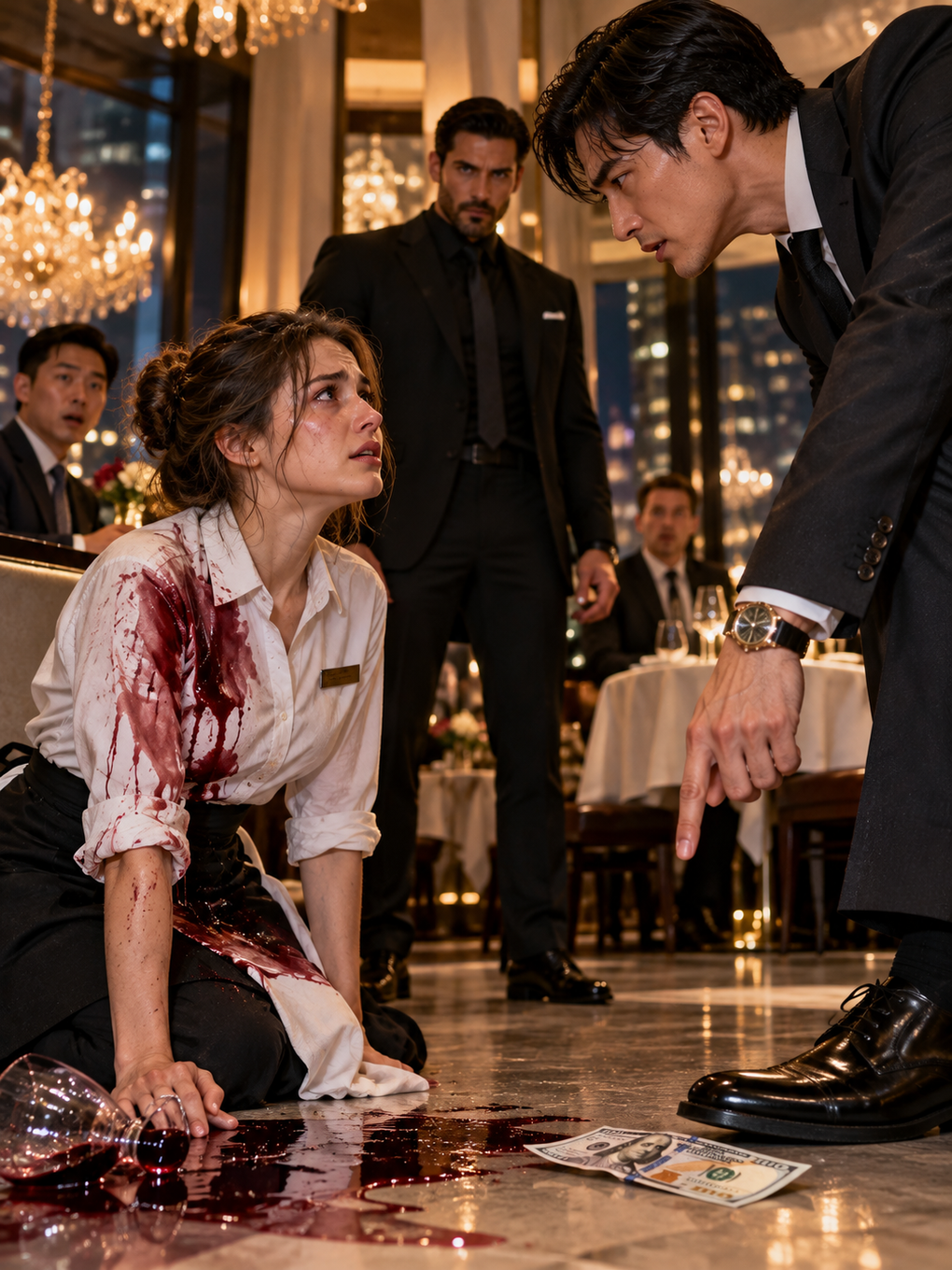 THE HEIR HUMILIATED A WAITRESS OVER SPILLED WINE AND THREATENED HER JOB—UNTIL A SILENT MAFIA BOSS STOOD UP, AND HIS ONE DECISION PUT HER FAMILY AT RISK – Life Story