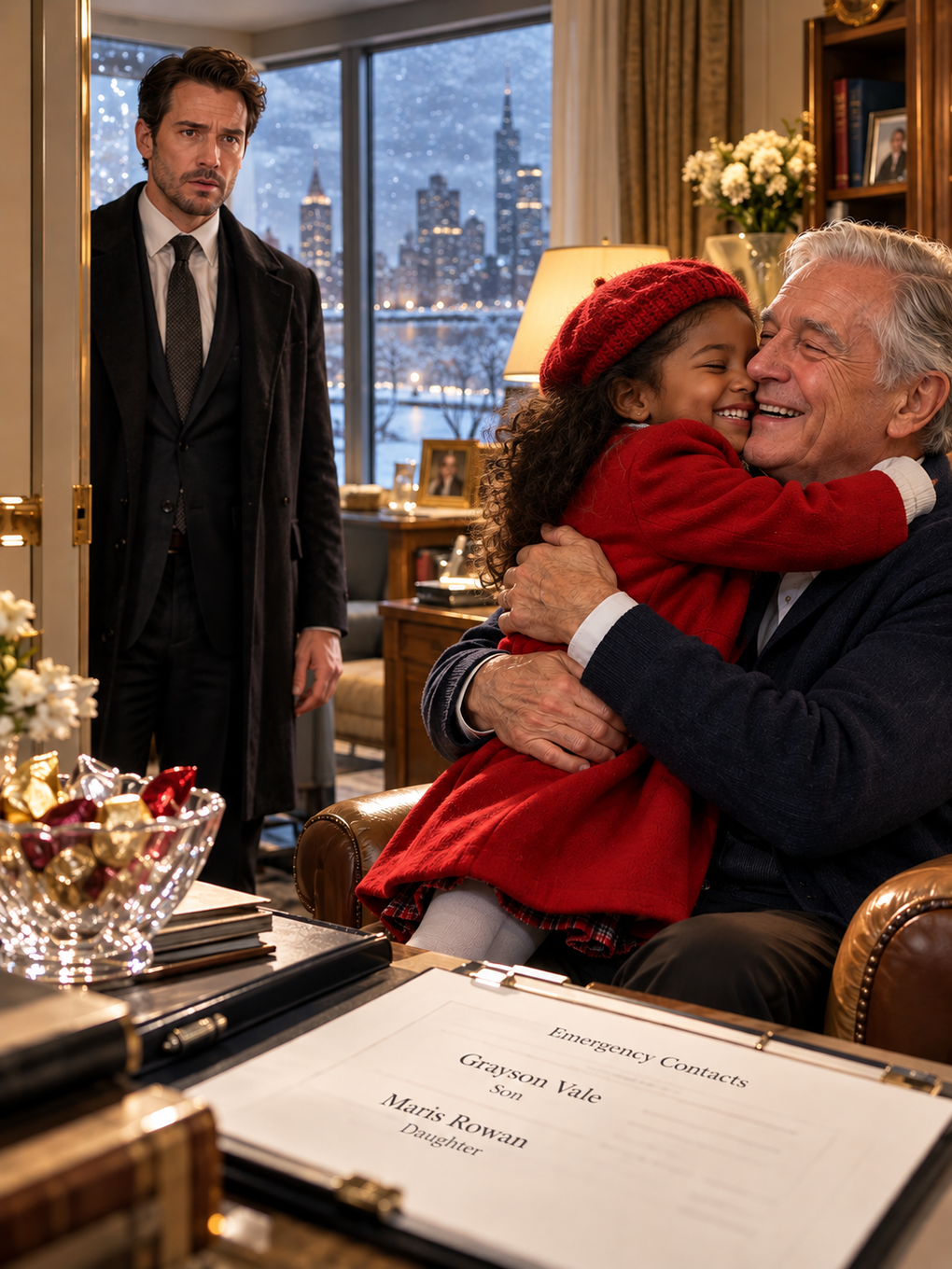 THE BILLIONAIRE VISITED THE FATHER WHO NEVER LOVED HIM DURING A SNOWSTORM—THEN A LITTLE GIRL IN A RED COAT EXPOSED THE FAMILY SECRET HE HAD SPENT FORTY-SEVEN YEARS BELIEVING DIDN’T EXIST – Life Story