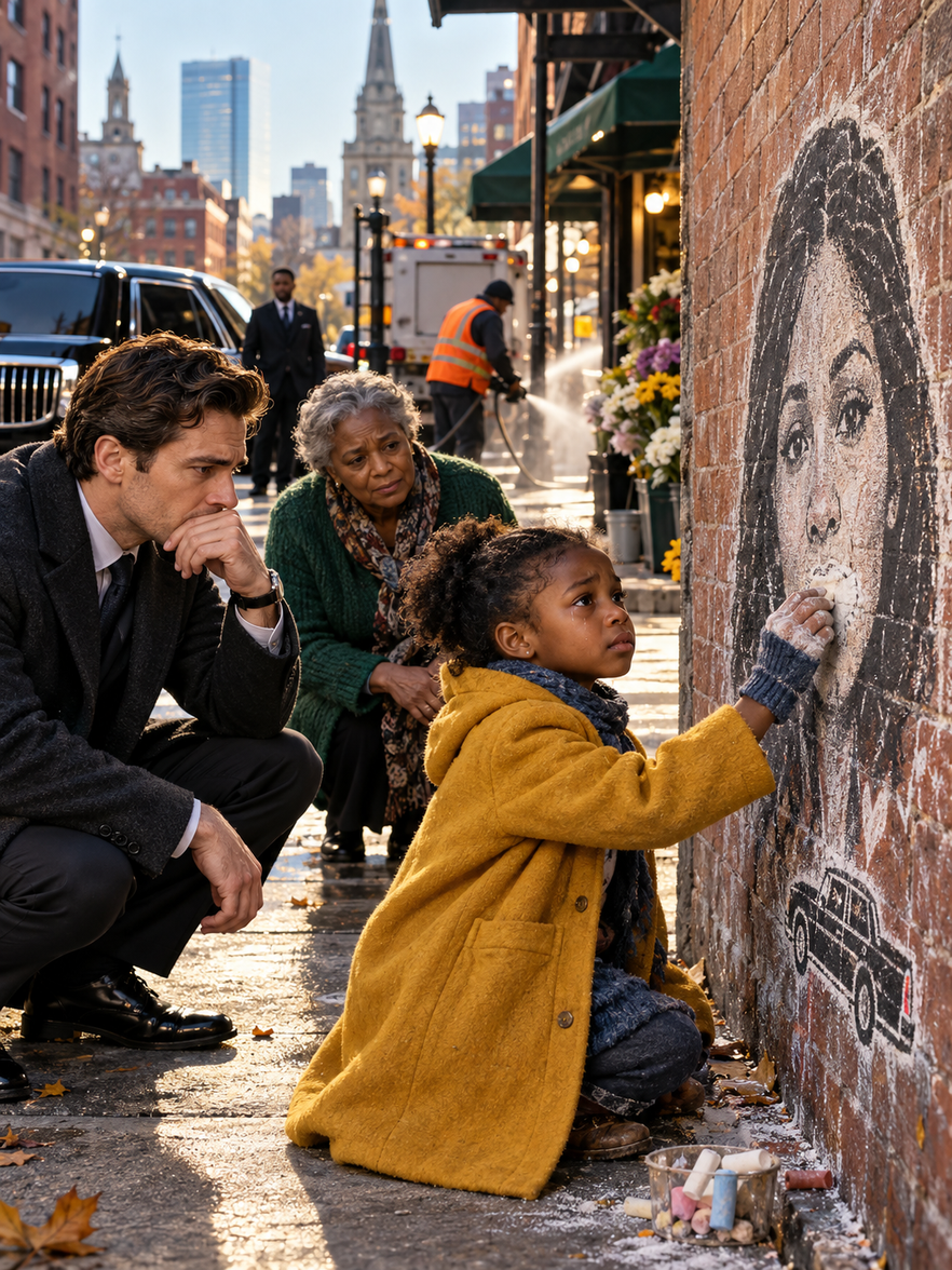 A LITTLE GIRL DREW HER MOTHER ON THE SAME BOSTON WALL EVERY MORNING—UNTIL A MILLIONAIRE NOTICED HER TREMBLING HAND AND THE CITY ORDERED THE WALL ERASED – Life Story