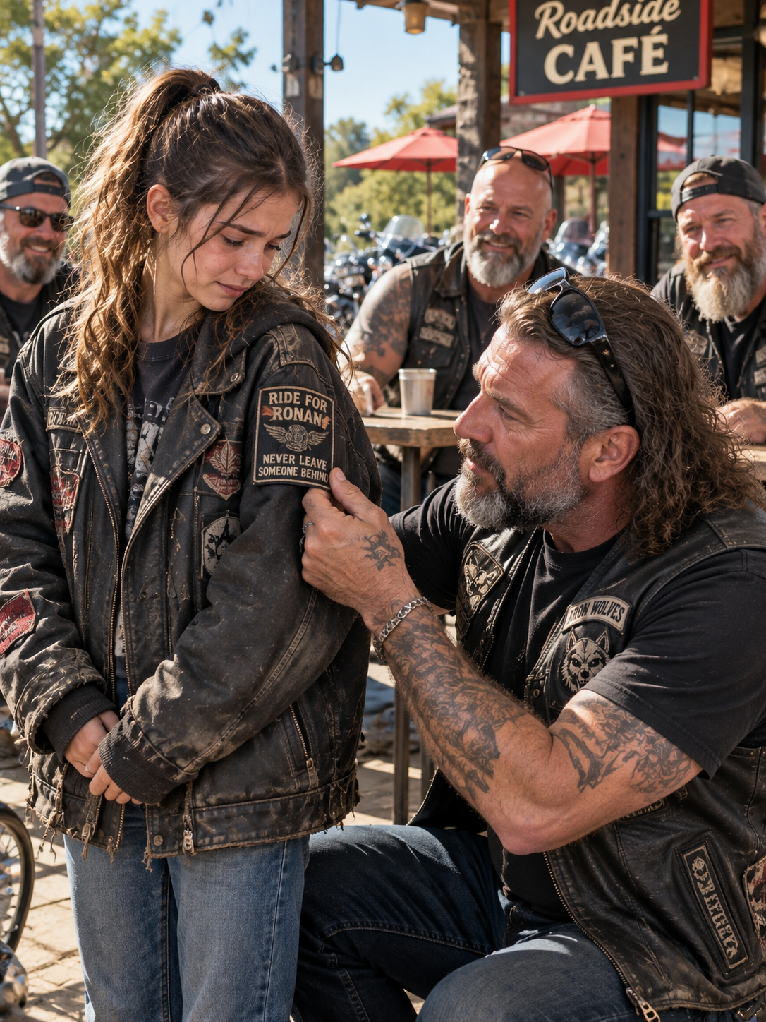 I was 16 when a table of bikers laughed at the oversized jacket I wore beside my old bicycle.