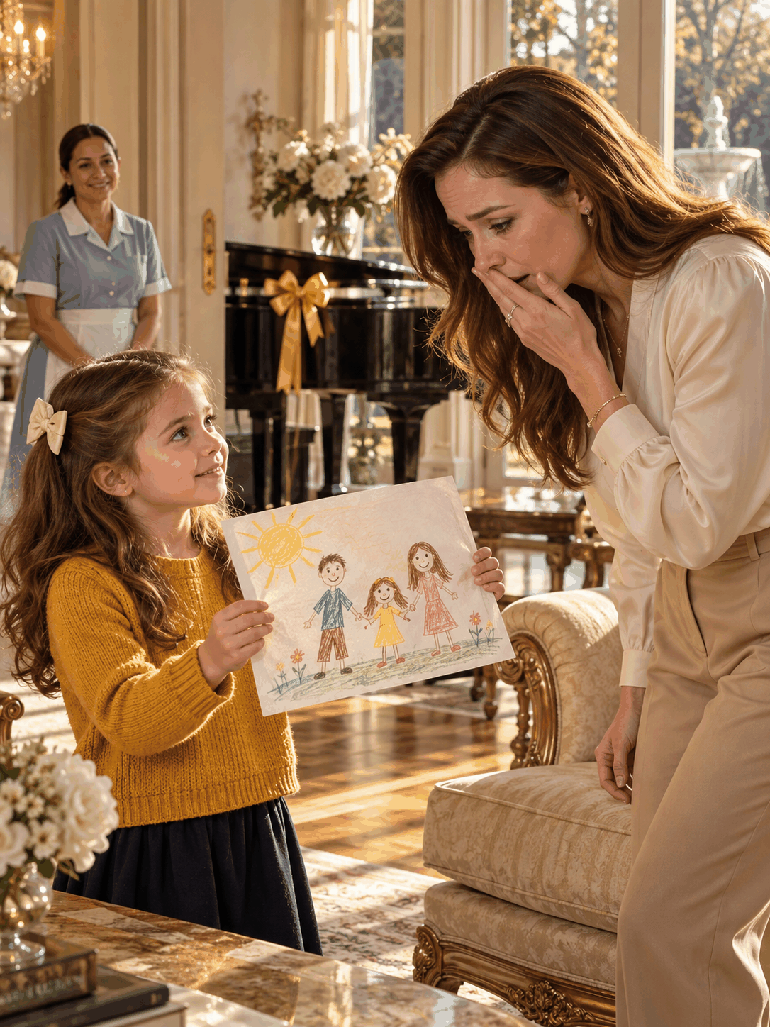 A HOUSEKEEPER’S SIX-YEAR-OLD DAUGHTER MADE A GRIEVING MOTHER SPEAK AFTER A YEAR OF SILENCE, BUT THE FAMILY MATRIARCH CALLED HER UNWELCOME—AND THE HOUSE DIVIDED OVER ONE CHILD – Life Story